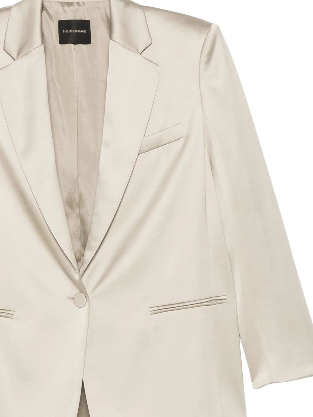 The Andamane Notched-lapel Single-breasted Blazer In Neutral