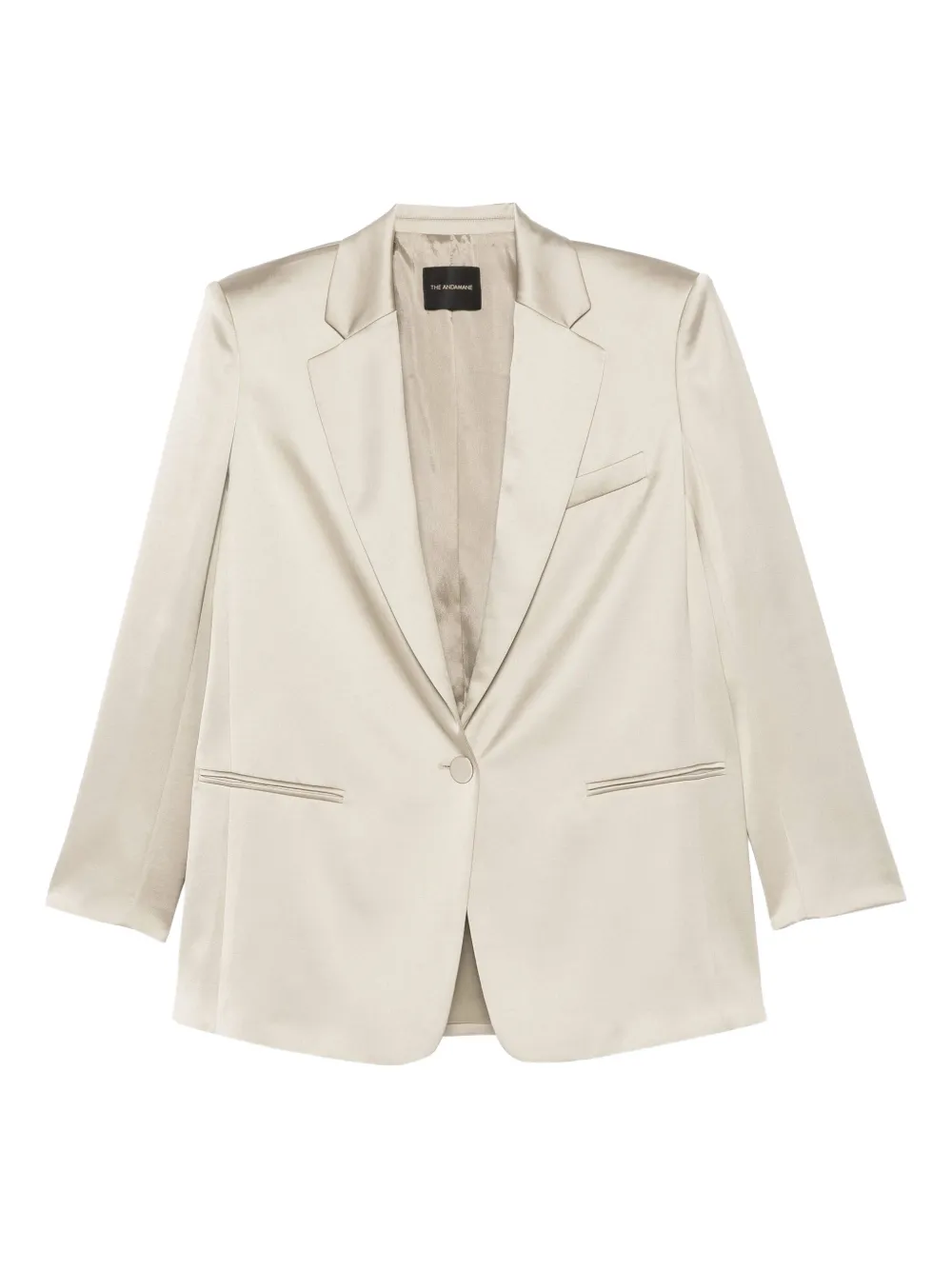 The Andamane Notched-lapel Single-breasted Blazer In Neutral