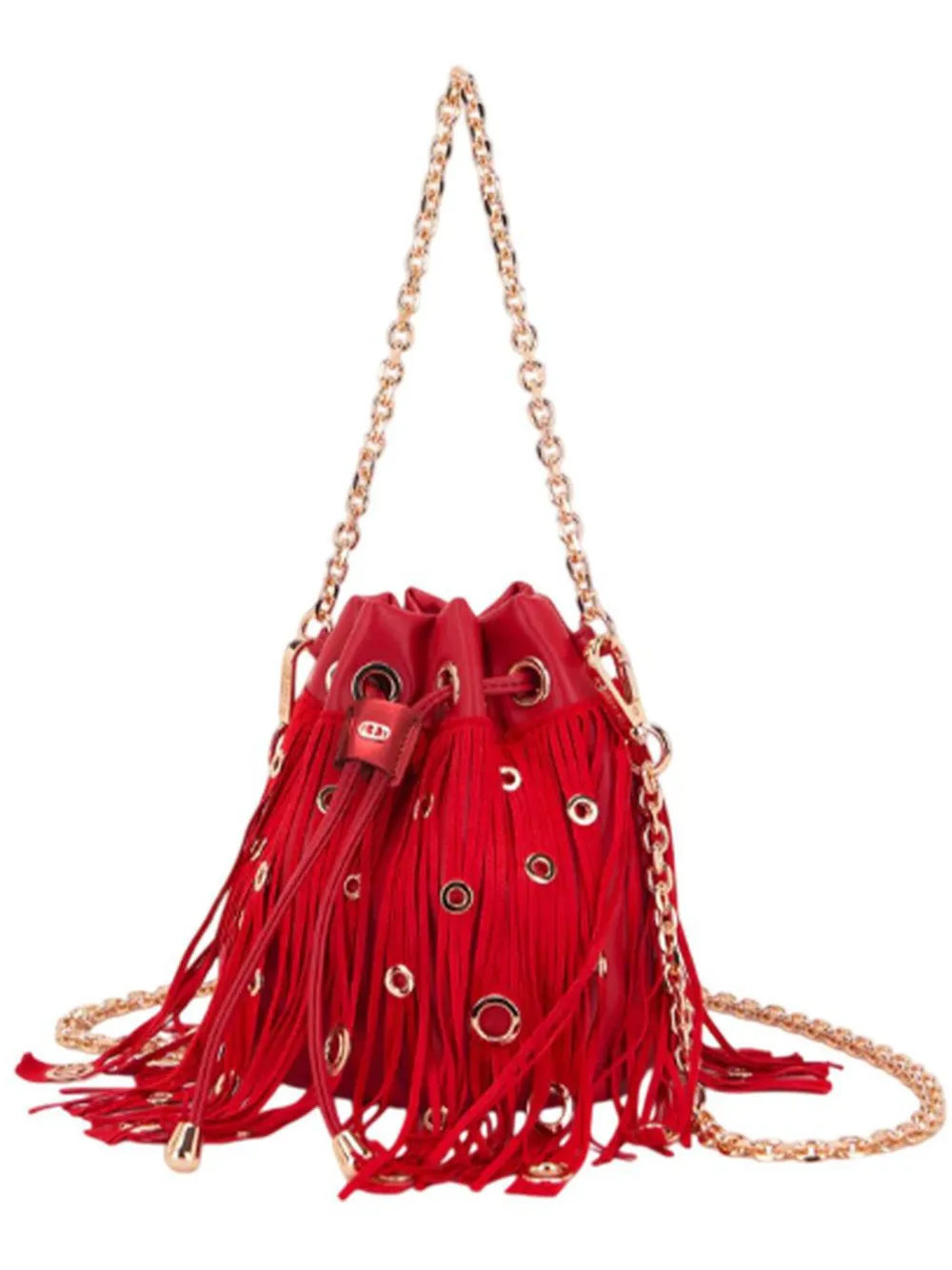 La Carrie mini fringed bucket bag | Bucket Bags | Image 2