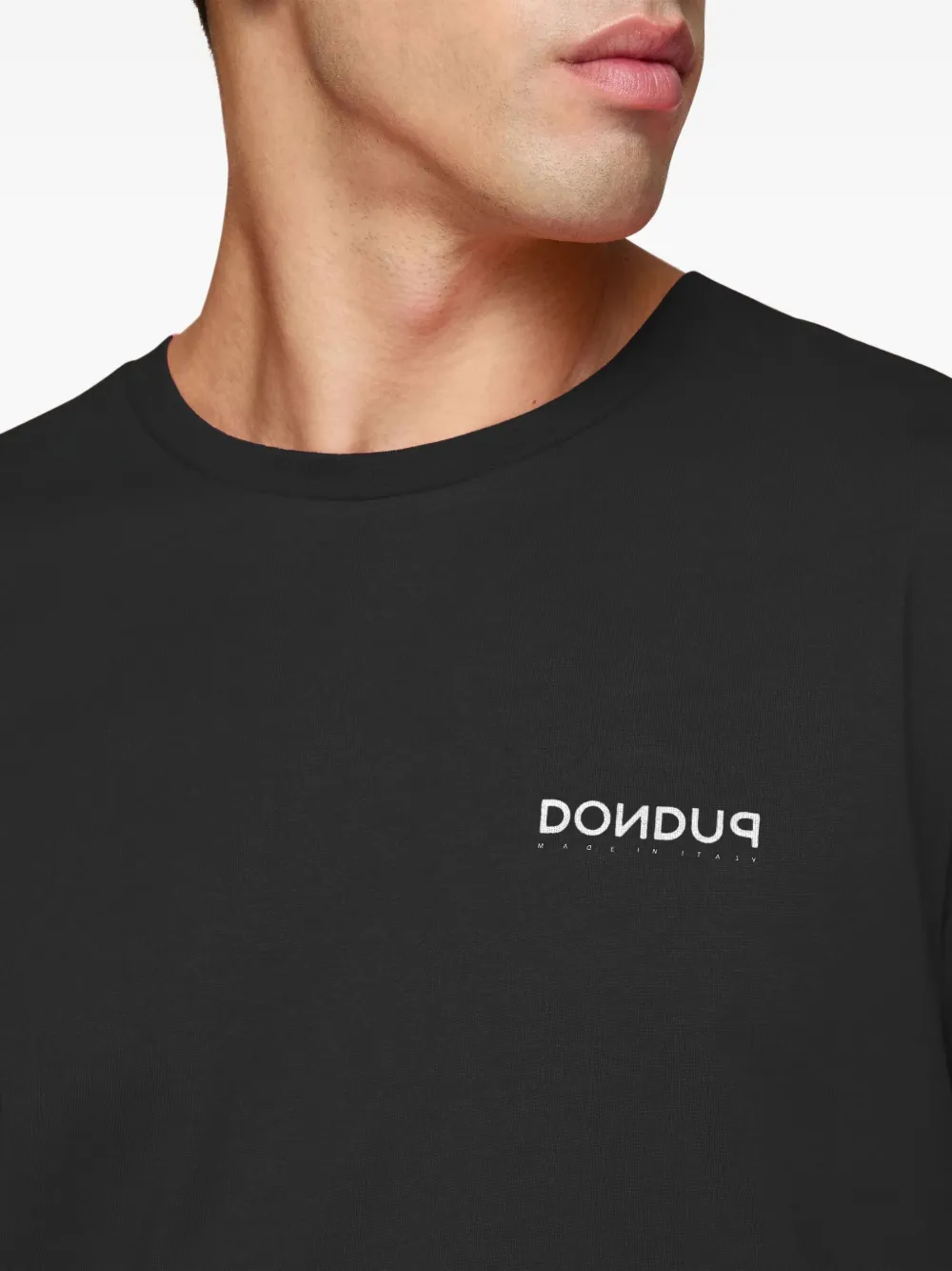 DONDUP T-shirt met geborduurd logo Zwart