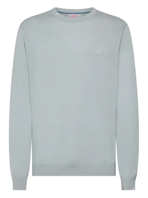 Sun68 sudadera con cuello reondo y bordado