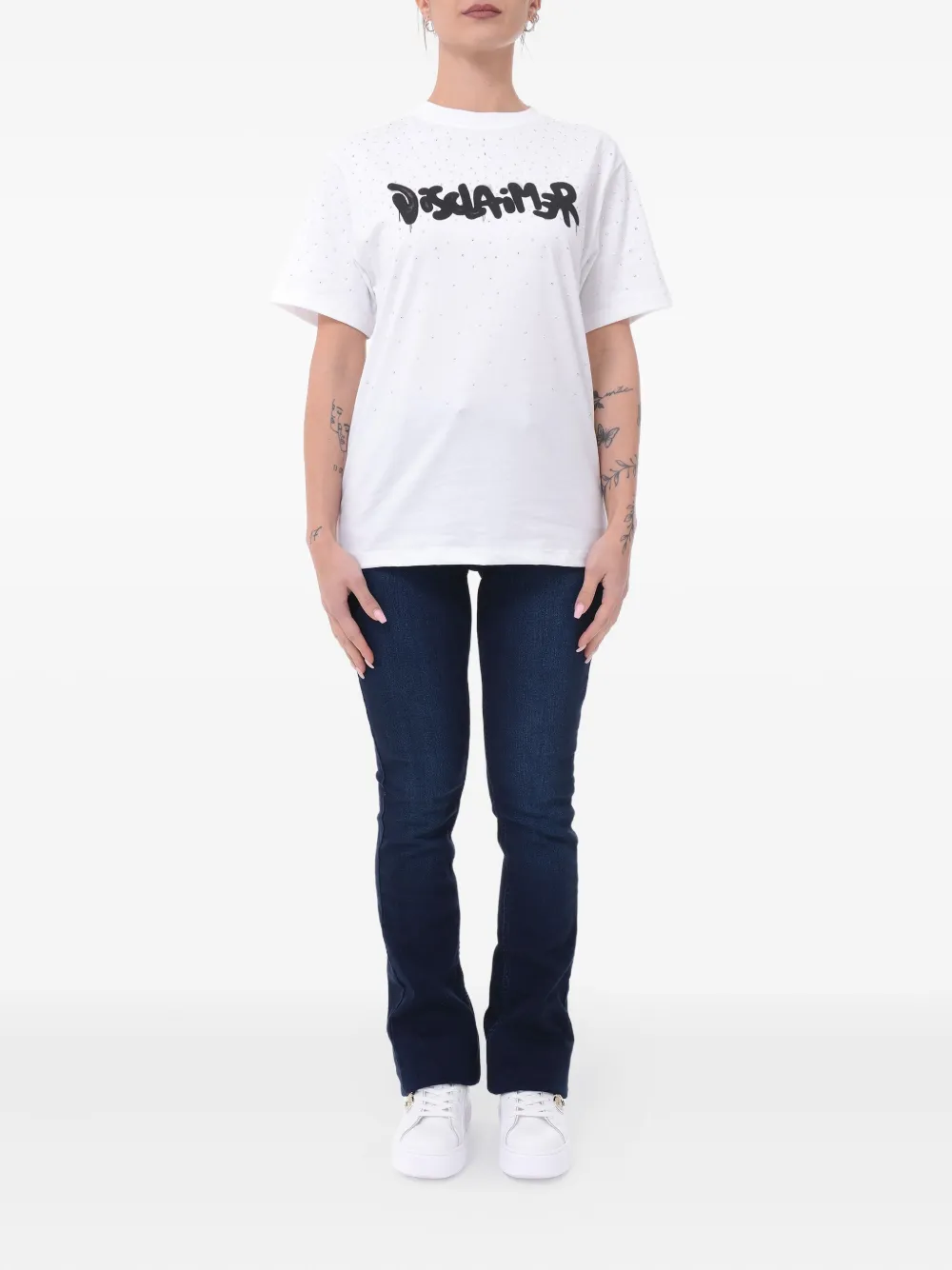 DISCLAIMER crystal-embellished graffiti-print T-shirt | T-Shirts & Jersey Shirts | Image 2