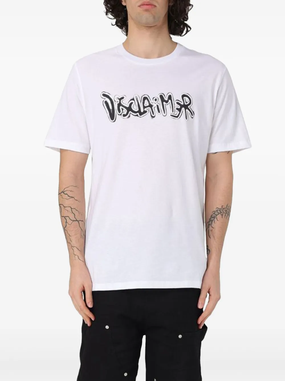 DISCLAIMER graffiti-print T-shirt | White | Image 1