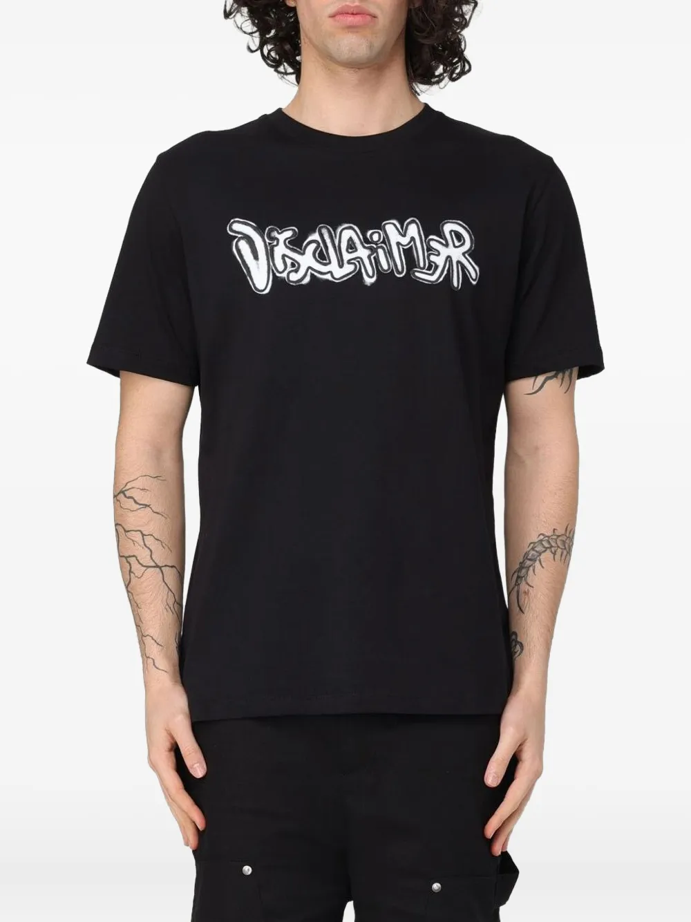 DISCLAIMER logo-print T-shirt | Black | Image 1