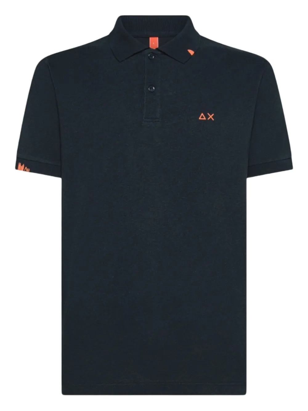 Sun68 logo-embroidered short-sleeved polo shirt