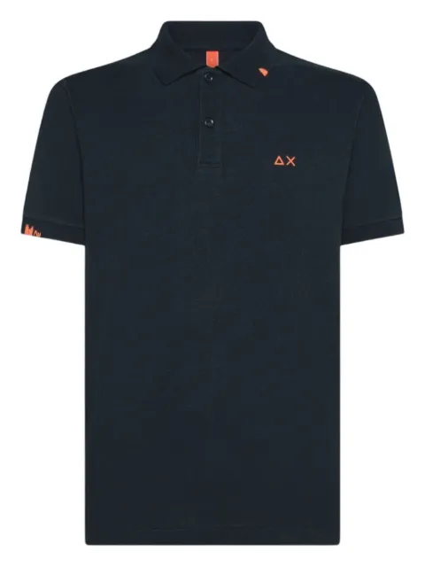 Sun68 logo-embroidered short-sleeved polo shirt
