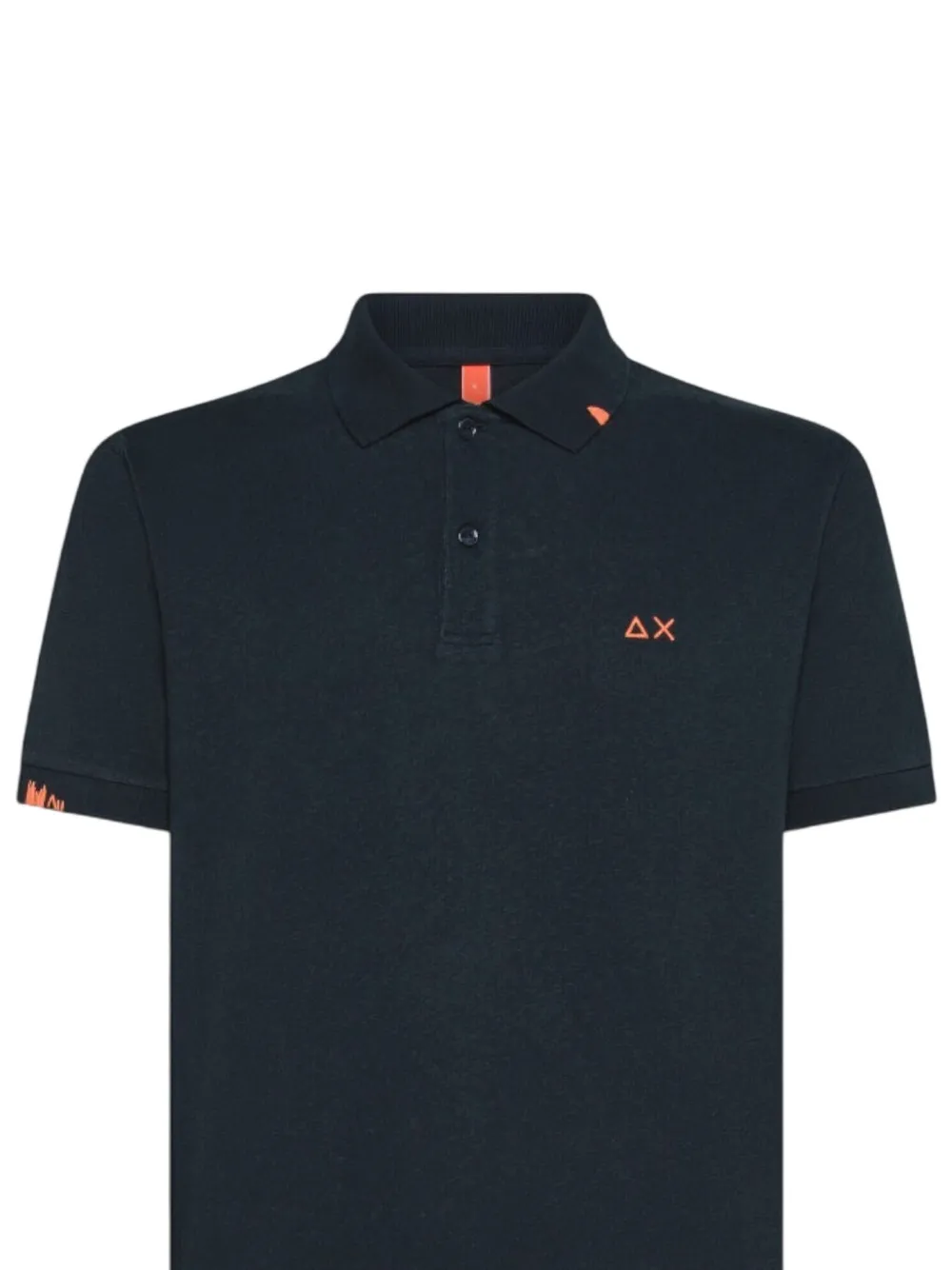 Sun68 Poloshirt met geborduurd logo - Zwart
