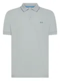 Sun68 embroidered short-sleeve polo shirt - Grey