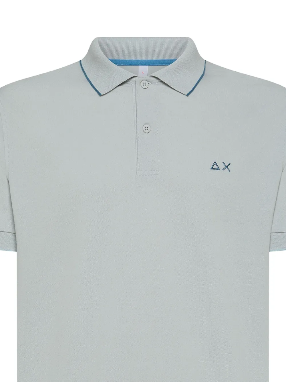 Sun68 embroidered short-sleeve polo shirt - Grijs