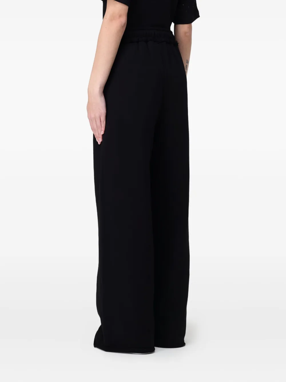 Disclaimer Embellished Drawstring Trousers In Black