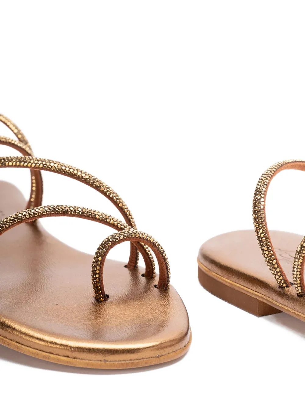 Kimaï Kima verfraaide sandalen Bruin