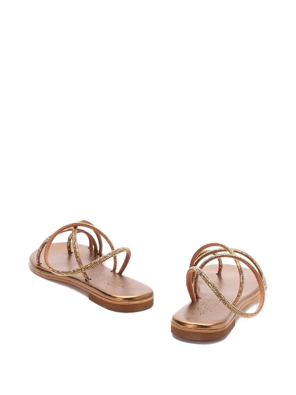 Kimaï Kima verfraaide sandalen Bruin