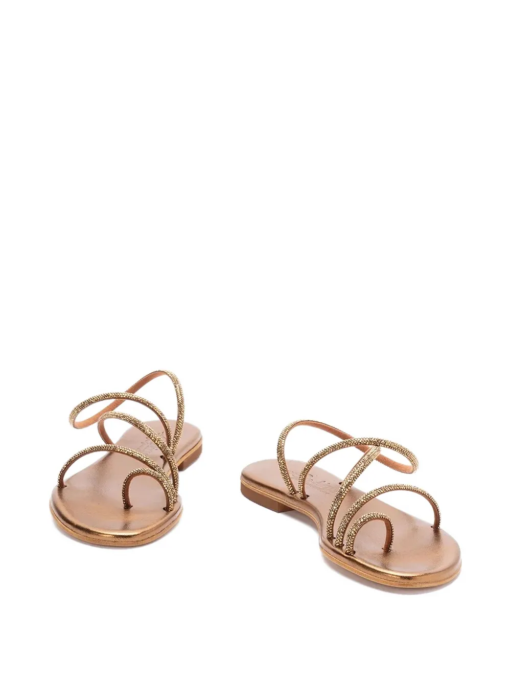 Kimaï Kima verfraaide sandalen Bruin