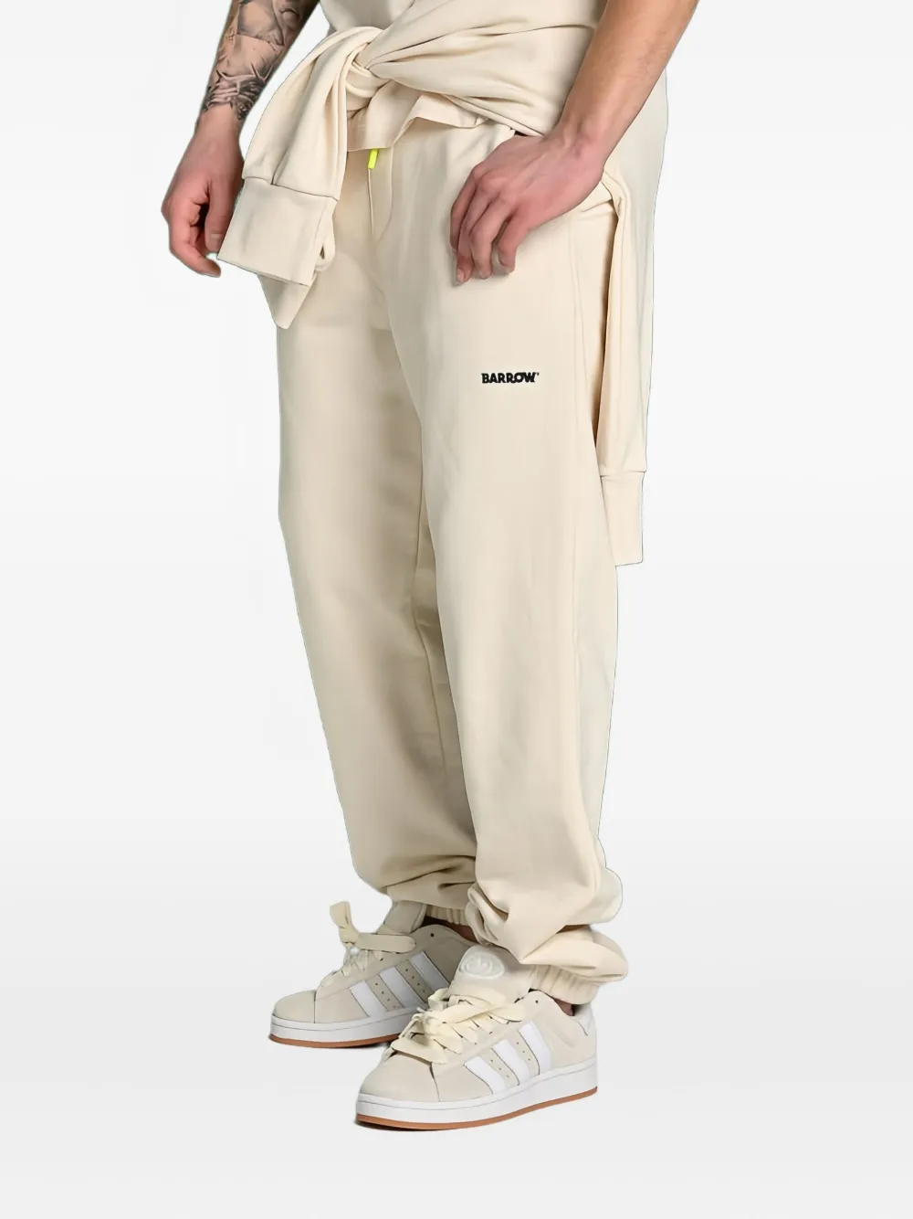 BARROW Trainingsbroek met geborduurd logo Beige