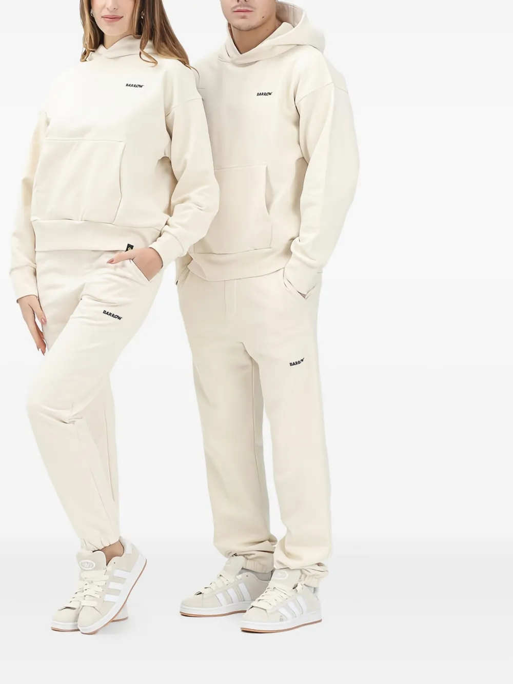 BARROW Trainingsbroek met geborduurd logo Beige