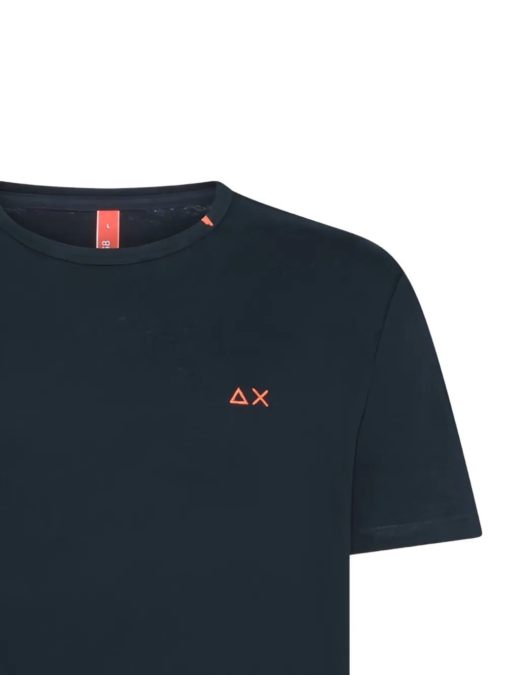 Sun68 logo-embroidered crew-neck T-shirt - Blauw