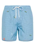 Sun68 checked swim shorts - Blue