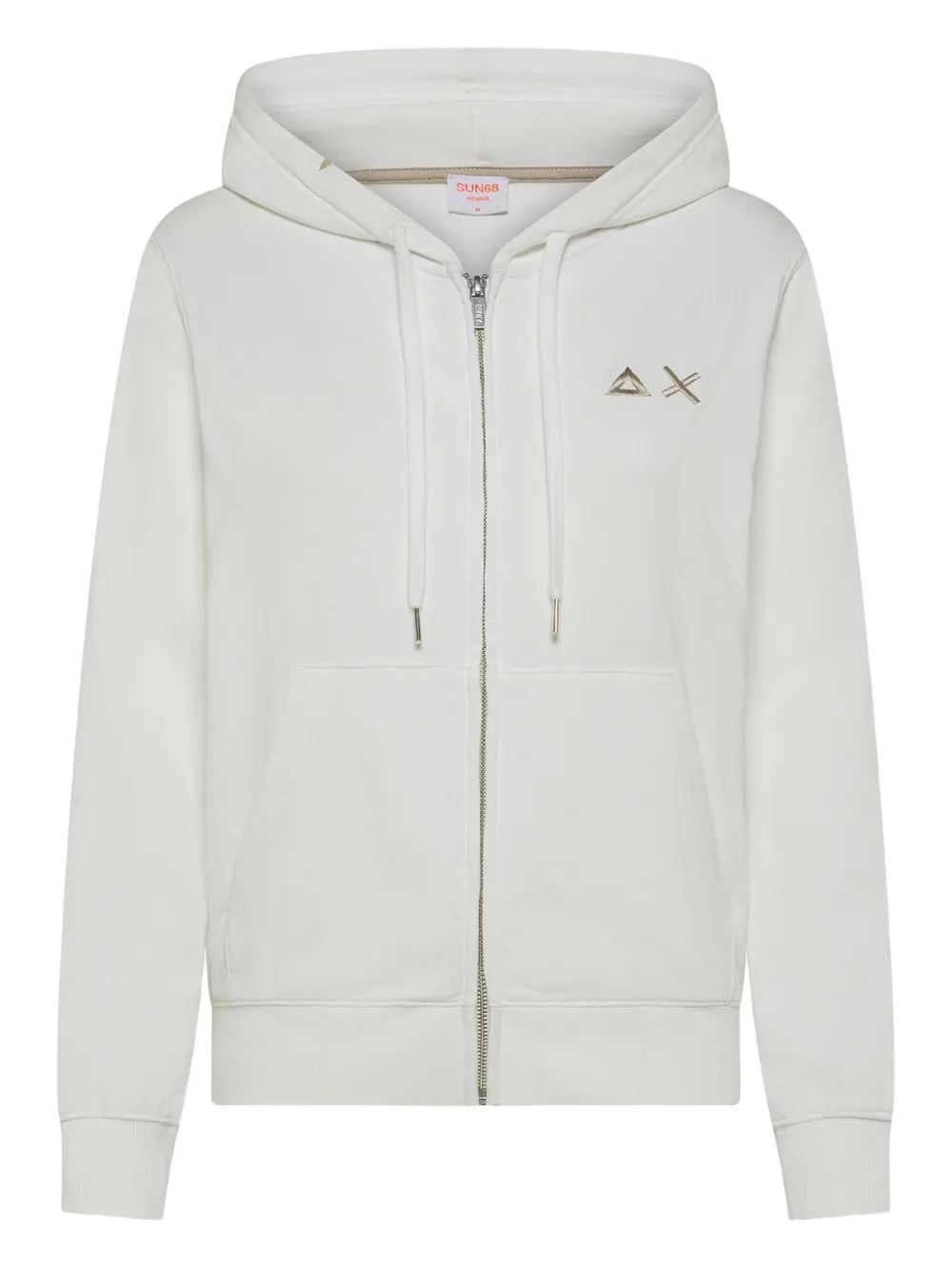 Sun68 Hoodie met geborduurd logo Wit