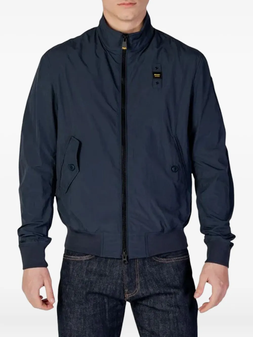 Blauer zip-fastening jacket Blauw