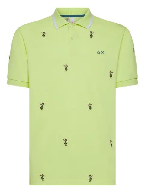 Sun68 embroidered-detail polo shirt