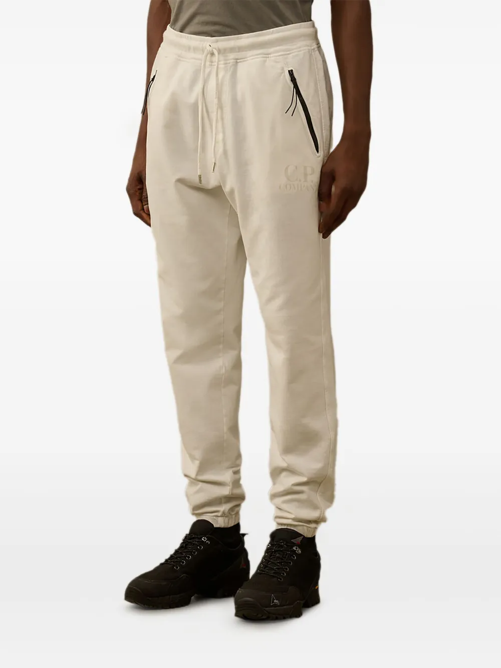 C.P. Company Trainingsbroek met ritszak en trekkoord Beige