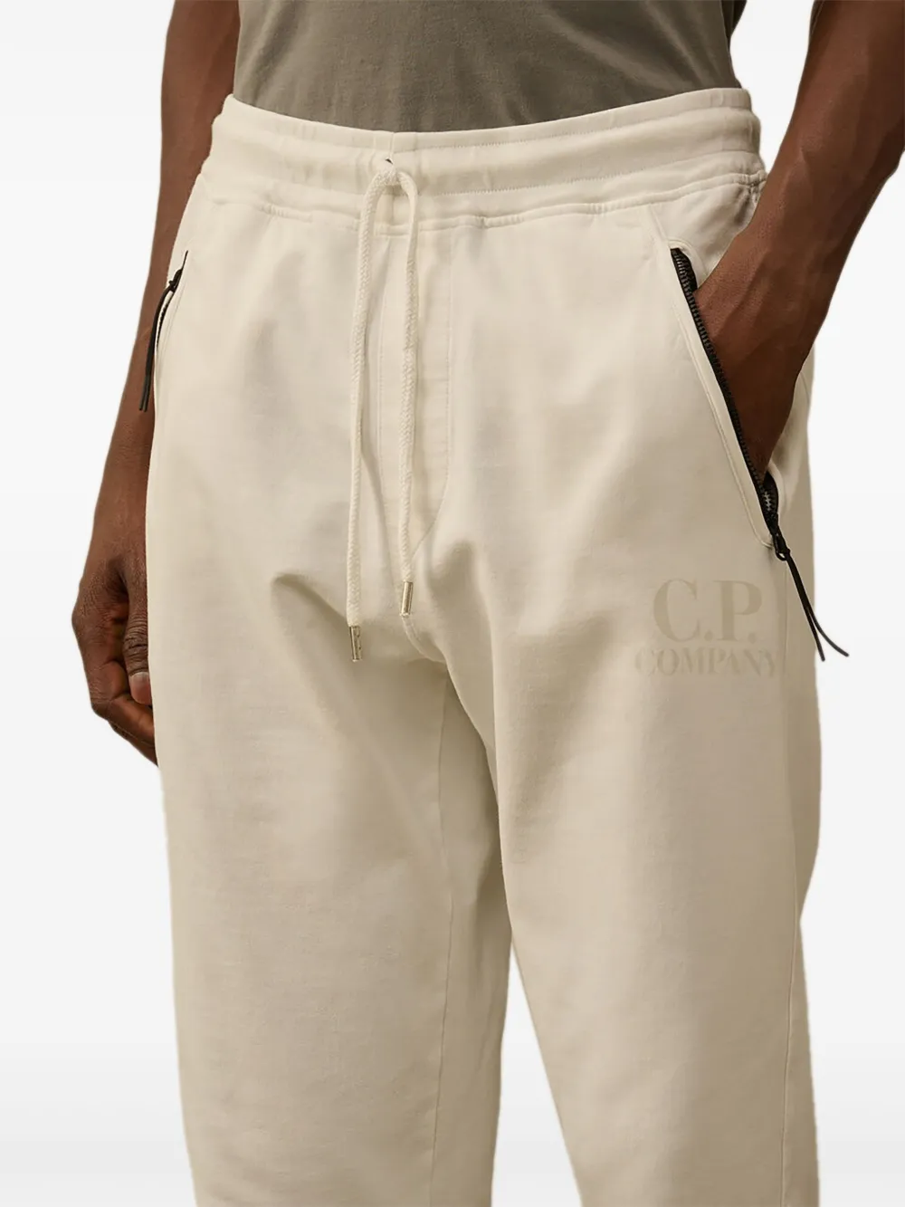 C.P. Company Trainingsbroek met ritszak en trekkoord Beige