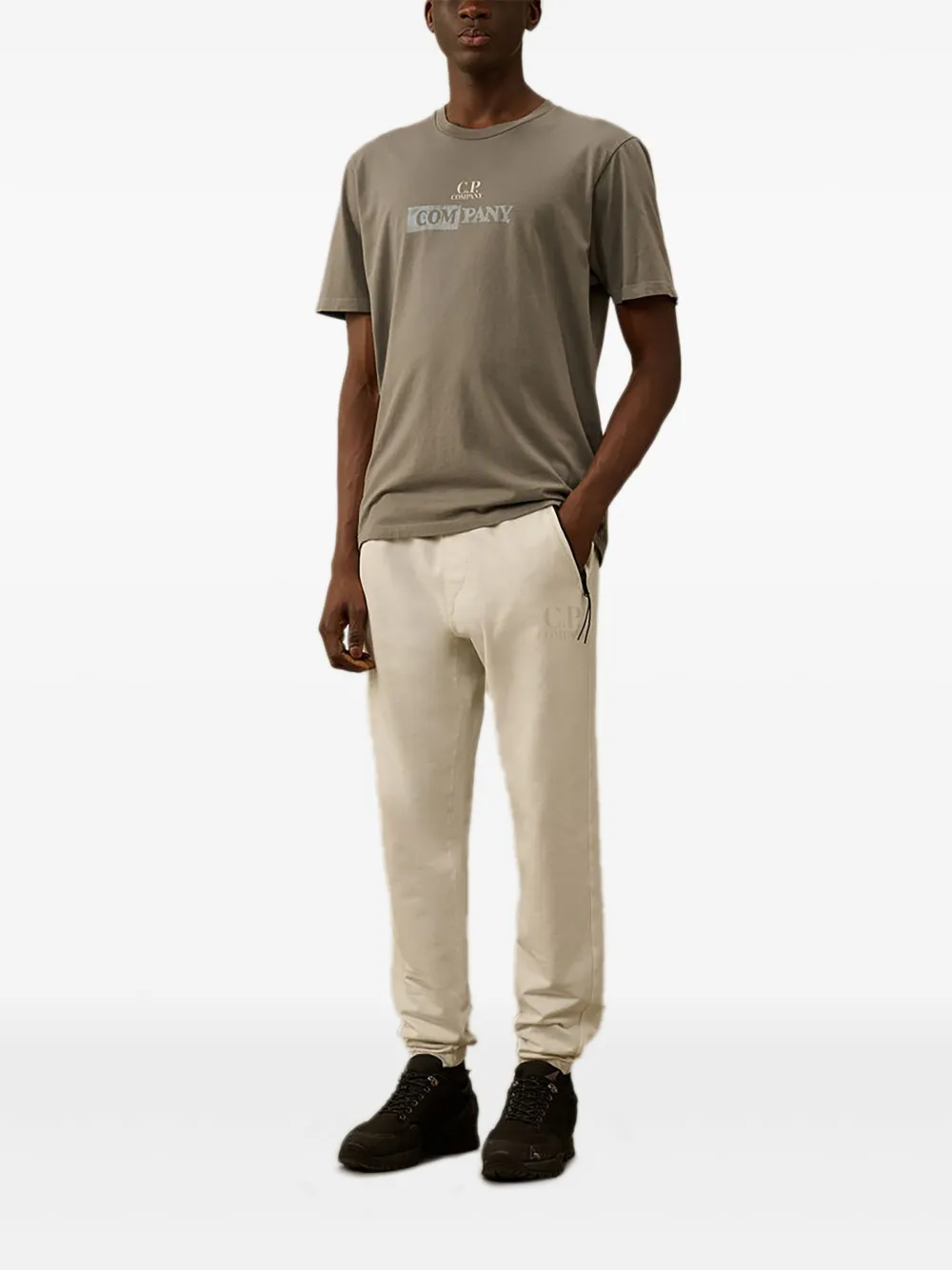 C.P. Company Trainingsbroek met ritszak en trekkoord Beige