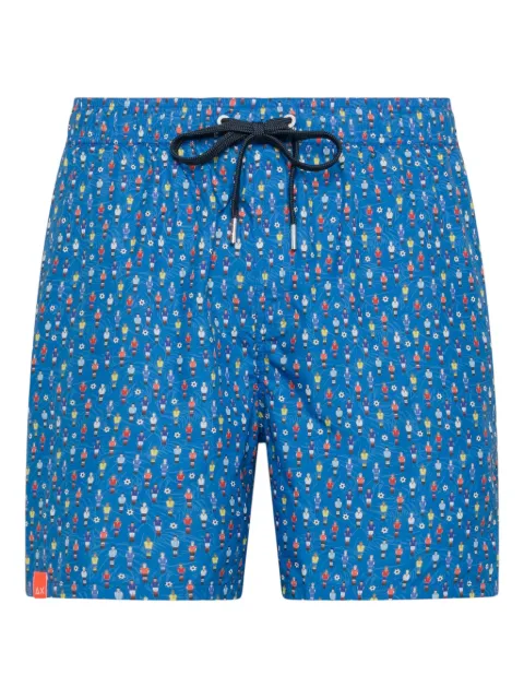 Sun68 graphic-print swim shorts