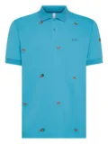 Sun68 embroidered polo shirt - Blue