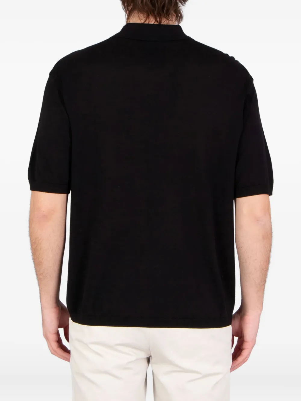 Emporio Armani half-zip polo shirt - Zwart