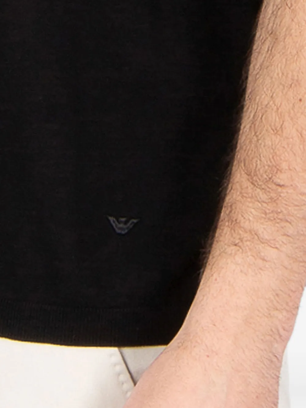 Emporio Armani half-zip polo shirt Zwart