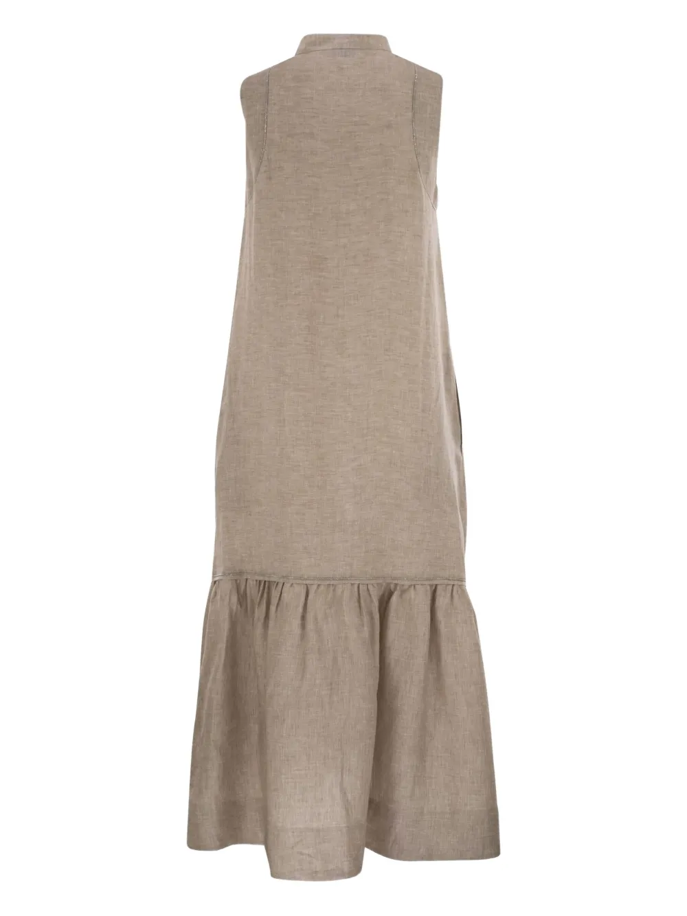 Peserico Midi-jurk met ruches Beige