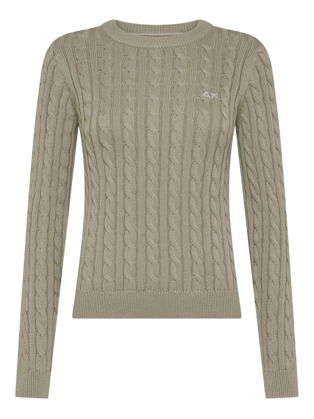 Sun68 cable-knit crew-neck sweater | Green | Image 1