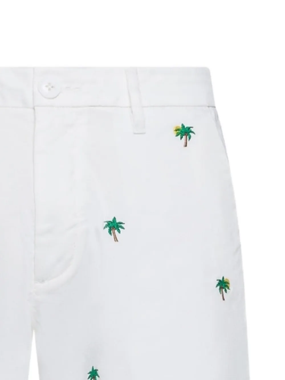 Sun68 palm-tree embroidered shorts - Wit
