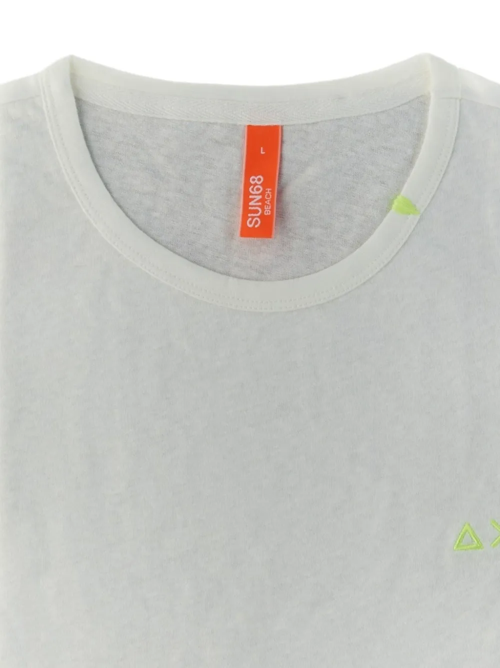 Sun68 embroidered-logo crew-neck T-shirt - Wit