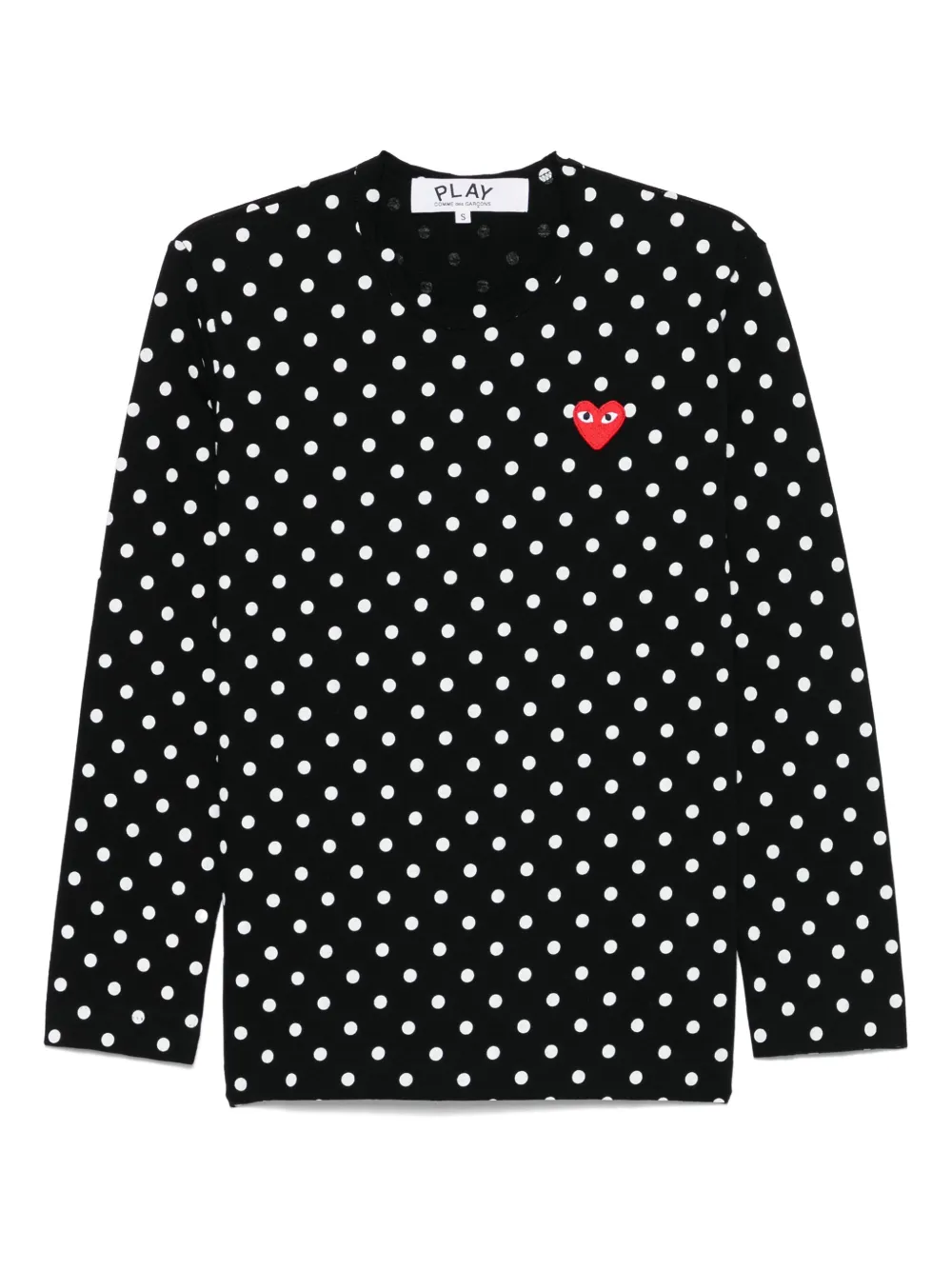 Comme Des Garçons Play T-shirt met stippen Zwart
