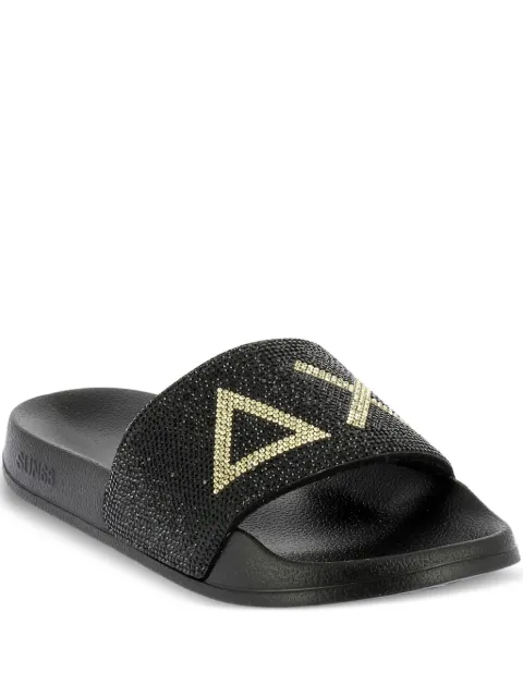 Sun68 rhinestone-embellished slides