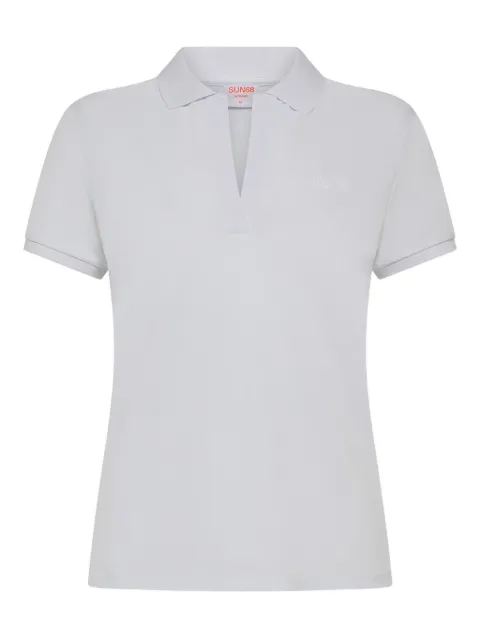Sun68 short-sleeve henley polo shirt
