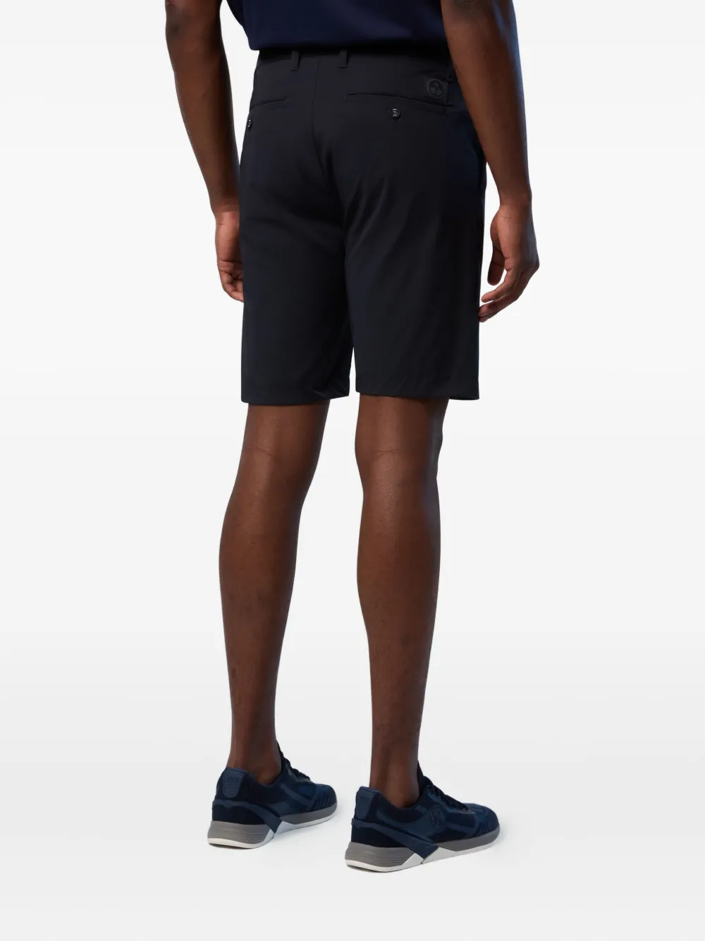 North Sails logo-plaque ring-detail shorts Blauw
