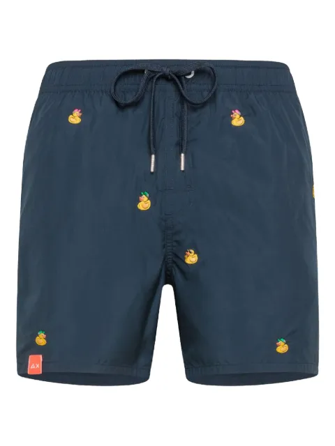 Sun68 embroidered duck swim shorts
