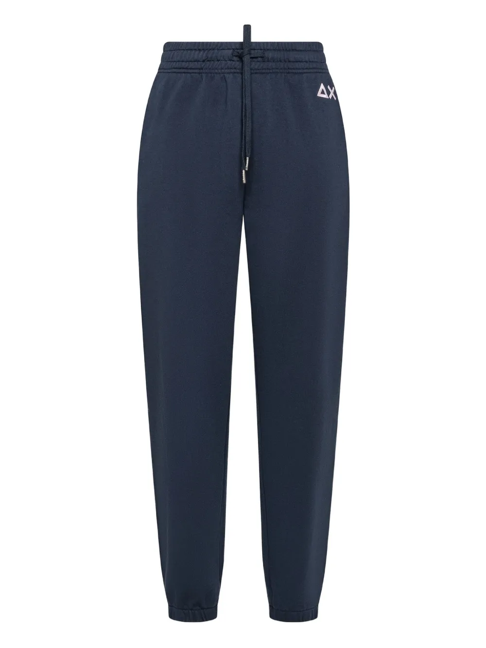 Sun 68 Embroidered-logo Drawstring Trousers In Blue