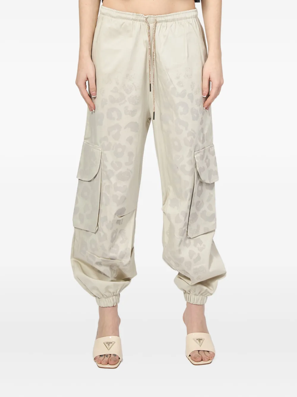DISCLAIMER leopard-print cargo trousers | Neutrals | Image 1
