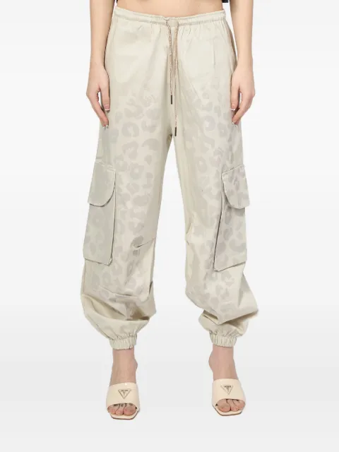 DISCLAIMER leopard-print cargo trousers