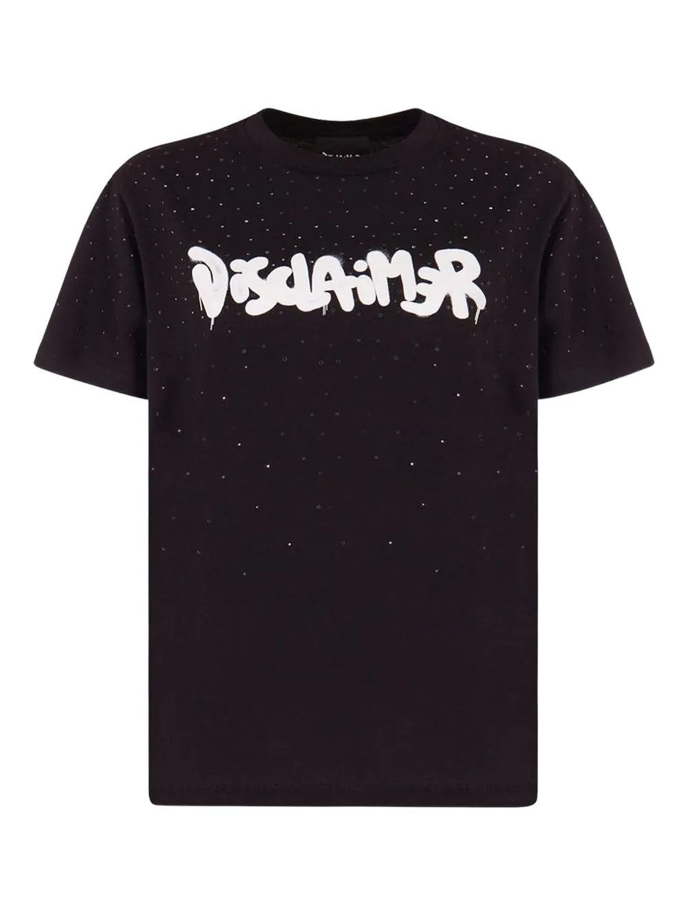 DISCLAIMER embellished logo-print T-shirt | Black | Image 1