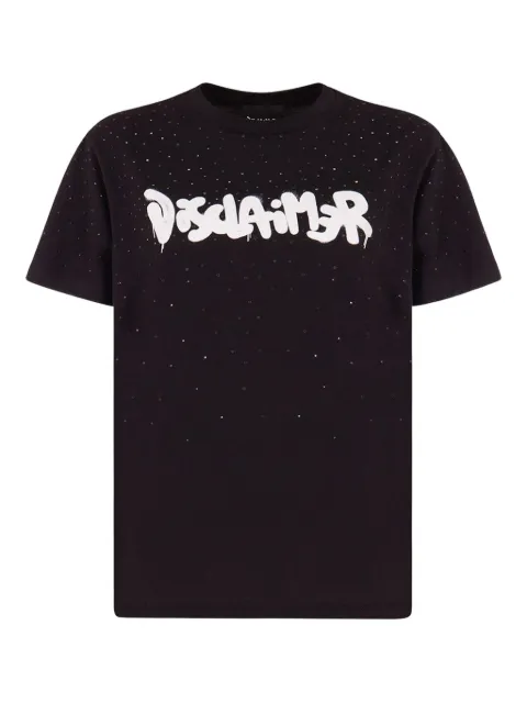DISCLAIMER embellished logo-print T-shirt