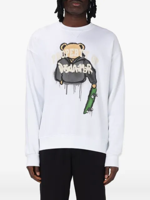 DISCLAIMER bear-print sweatshirt