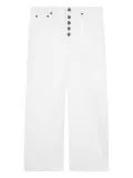 DONDUP button-front midi skirt - White