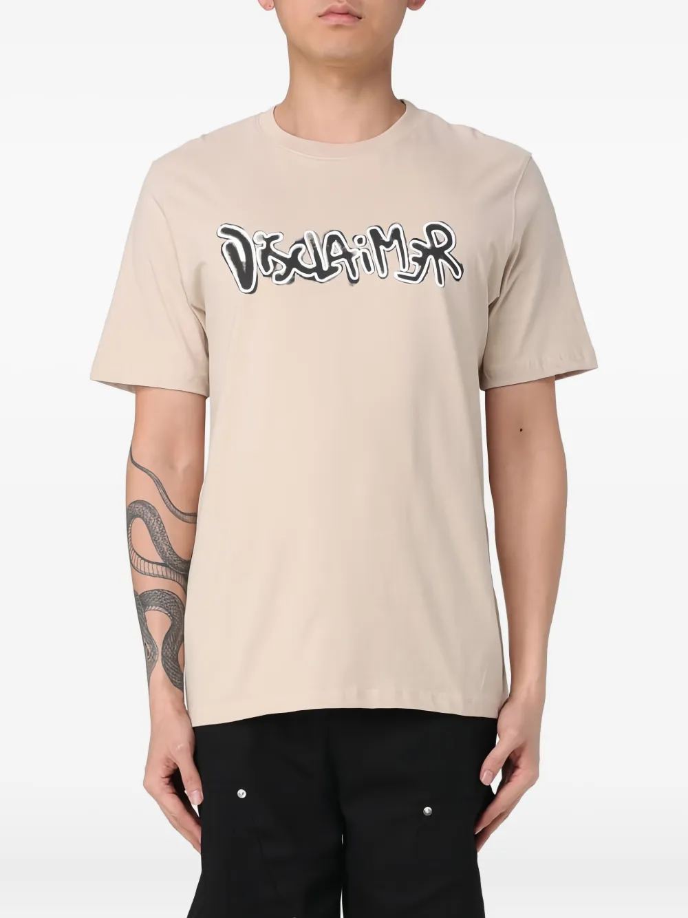DISCLAIMER graffiti-print T-shirt | Neutrals | Image 1