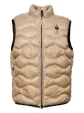 Blauer quilted wave-pattern gilet - Neutrals
