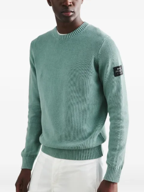 Ecoalf logo-patch crew-neck sweater